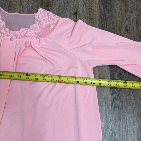 Vintage Shadowline Button Down House Dress Night Gown - Picture 10 of 10